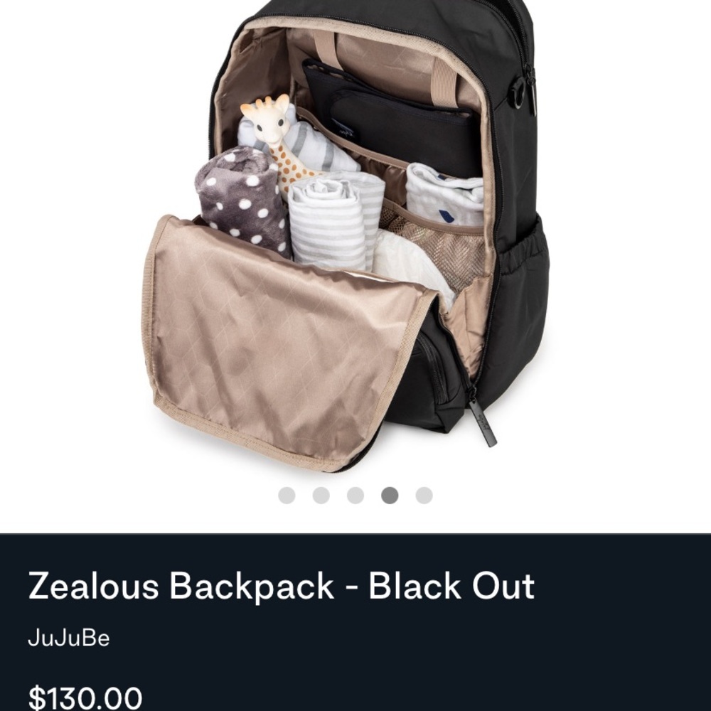 NWOT Jujube Zealous Backpack in Black Out